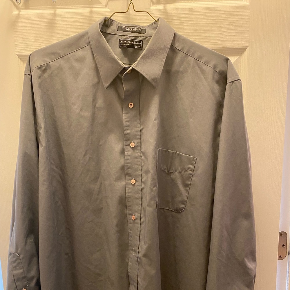 Long sleeve dress shirt gray 181/2